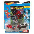 Hot Wheels Marvel Spider-Man vs. Venom Pack de 2 Véhicules Personnages avec Mini Bande Dessinée