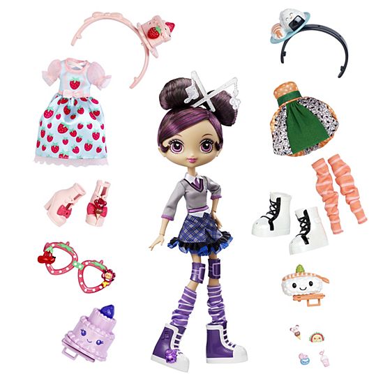 Coffret Cadeau Poupée Mannequin Musicale Kuu Kuu Harajuku avec Tenues